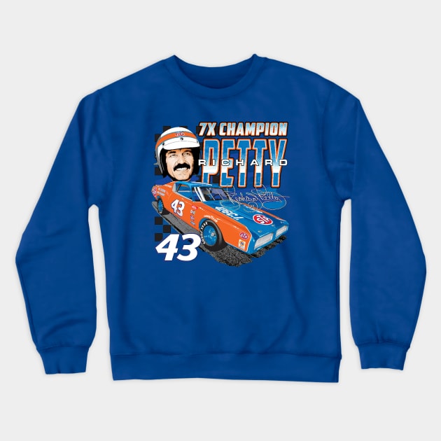 Richard Petty Seven-Time Champion Crewneck Sweatshirt by art.Hamdan